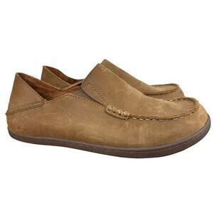Olukai Moloa Boys Leather Slip On Convertible Mules Loafers Shoes Casual 37 / 5